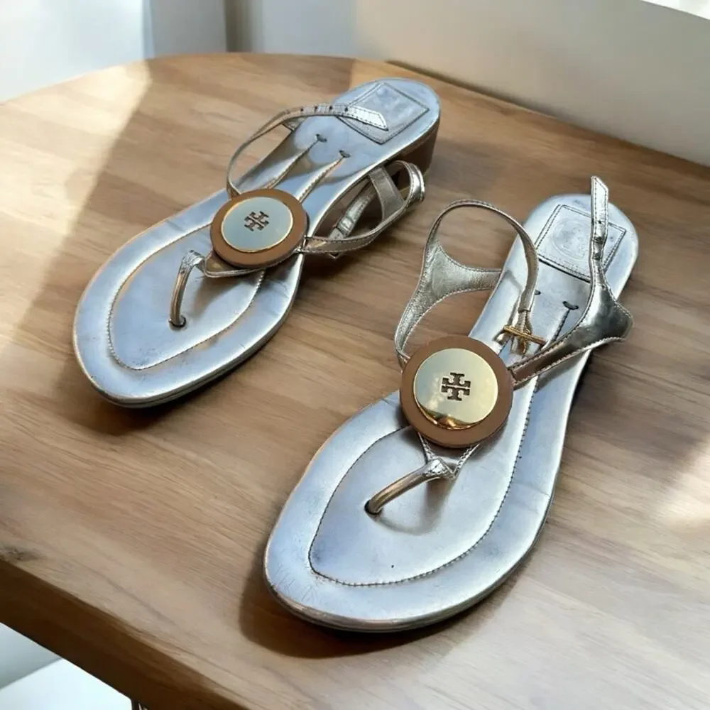 Tory Burch Gold Women's Heel Sandals size 8.5 Women’s